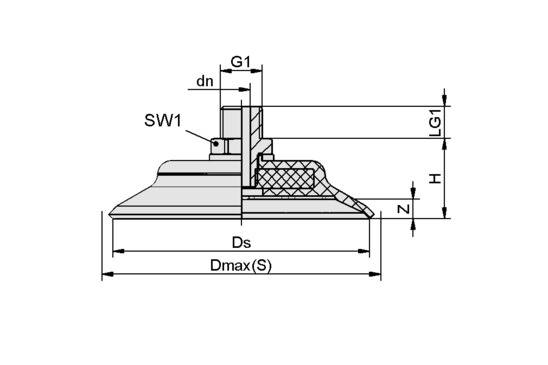 PFYN 80 NBR-55 G1/4-AG