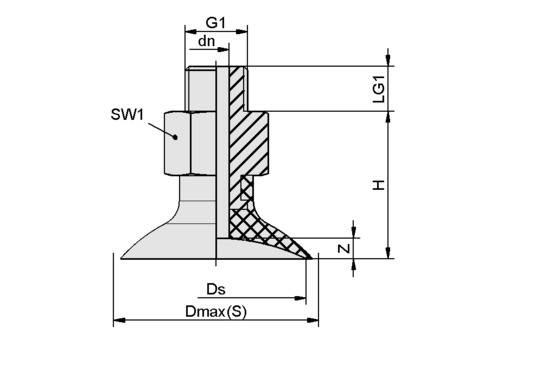 SGN 30 NBR-55 G1/8-AG
