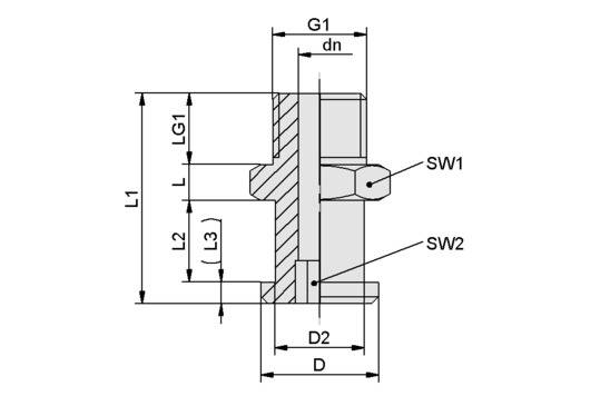 SA-NIP N011 G1/4-AG DN350