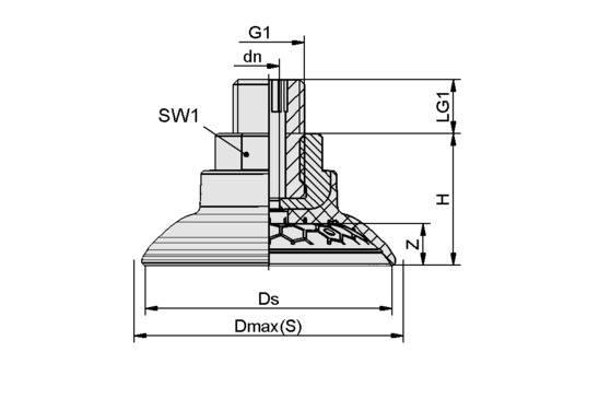 SAG 80 NBR-60 G1/4-AG