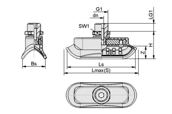 SAOK 70x25 NBR-60 G1/4-AG