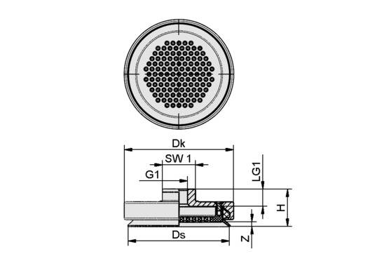 SPL 40 POM-NBR G1/8-IG