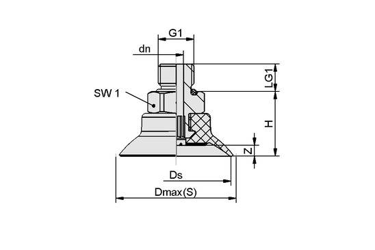 SUF 40 NBR-55 G1/8-AG