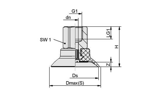 SUF 30 NBR-55 G1/8-IG
