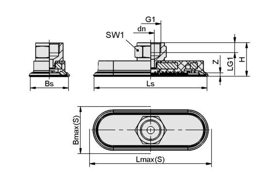 SAOF 50x16 NBR-60 G3/8-IG SAOF 50x16 NBR-60 G3/8-IG