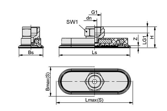 SAOF 80x40 NBR-45 NPT3/8-IG