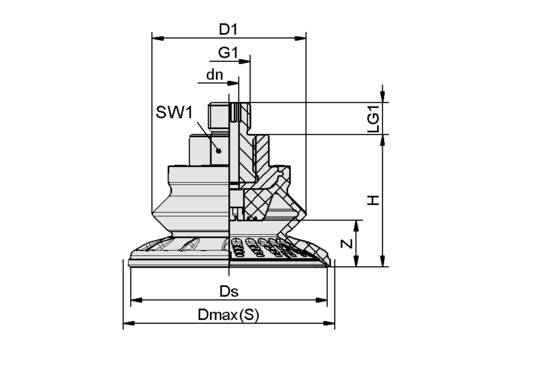 SAB 50 NBR-60 G1/4-AG SAB 50 NBR-60 G1/4-AG