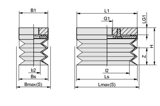 FSGB-R 52x25 NBR-50 G1/8-IG