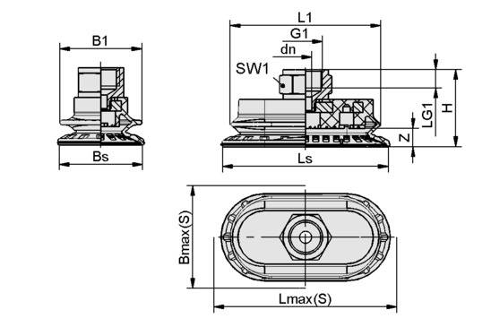 SAOB 60x30 HT1-60 G3/8-IG