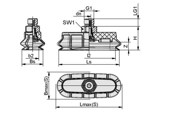 SPOB1 60x20 ED-65 G1/8-AG