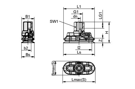 SPOB1f 35x15 SI-55 G1/8-IG