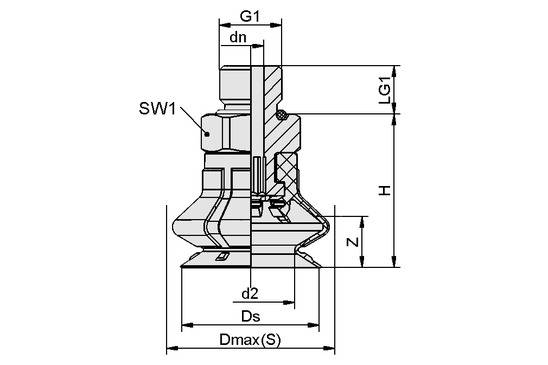 SPB1 80 ED-65 G3/8-AG