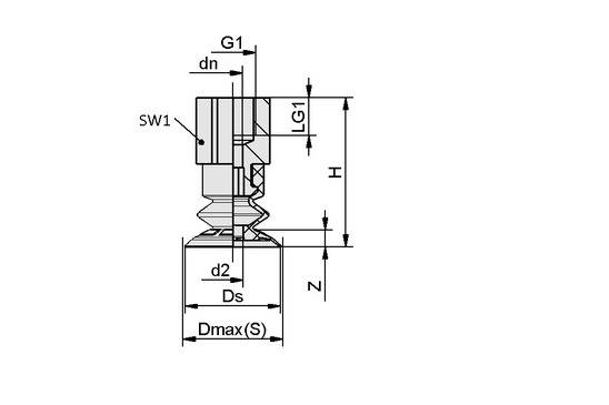 SFB1 25 EPDM-45 G1/8-IG