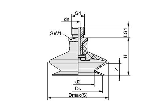 FSGA 16 NBR-ESD-55 M5-AG