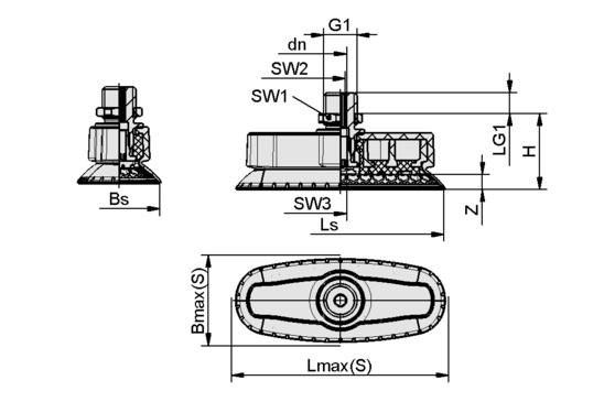 SAOXM 100x40 ED-85 M10-AG