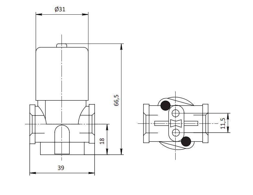 "Клапаны с электроуправлением SV-FP-ES-22NC-06 G1/8" Схема 2/2NC