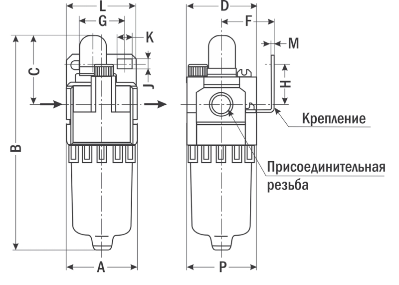 Маслораспылитель SA-L20-08 G1/4" 800 Нл/мин