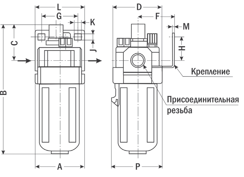 Маслораспылитель SA-L30-10 G3/8" 1700 Нл/минм