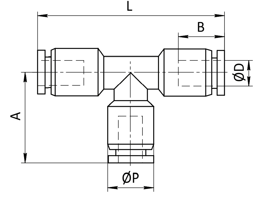 Фитинг тройник SF-MPE 4