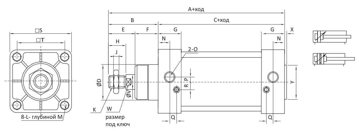 Пневмоцилиндр SC-SG-320х600-S