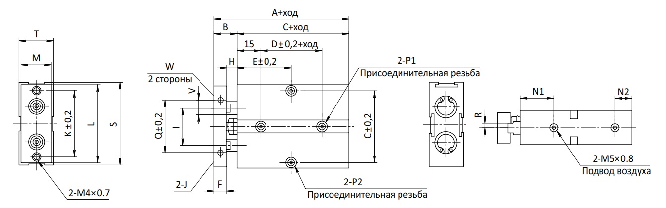 Пневмоцилиндр SC-TN-25x30-S