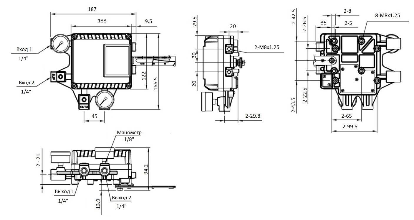 Позиционер пневматический SV-YT-1200L