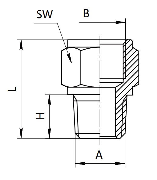 SF-Z2521 1/8-3/8 Фитинг