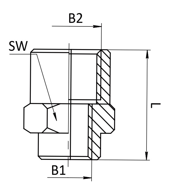 SF-Z2553 1/8-1/4 Фитинг