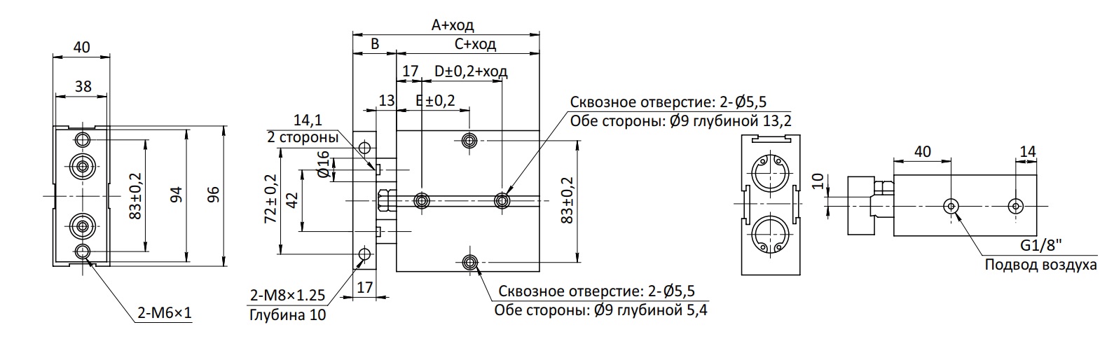 Пневмоцилиндр SC-TN-32x60-S
