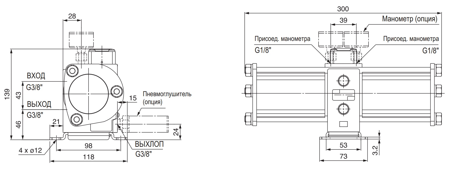 Усилитель давления SCC-VBA22A-F03 G3/8"