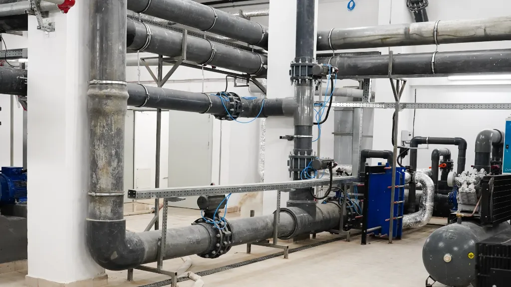 Монтаж системы водоподготовки - клапаны с приводами 1