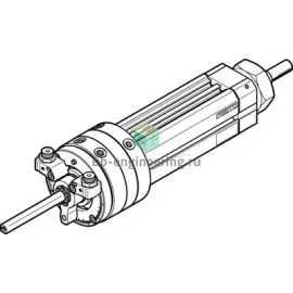 DSL-20-40-270-P-A-S2-B 556432 FESTO - Линейно-поворотный привод, 20X40 мм, двуст. шток, изображение 1