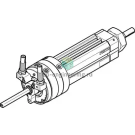 DSL-16-80-270-CC-A-S20-B 556412 FESTO - Линейно-поворотный привод, 16X80 мм, двуст. полый шток, изображение 1