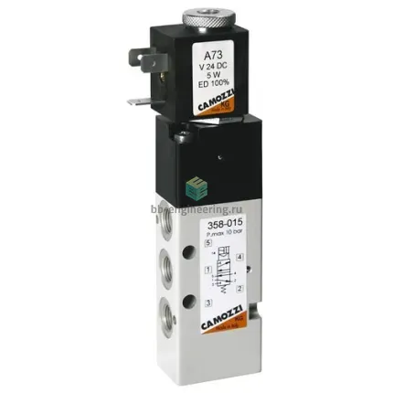 358-015-02IL CAMOZZI - Пневмораспределитель электр. упр., 5