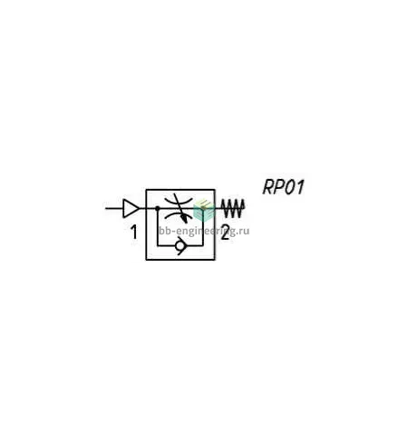 PMVU 704-1/8-6 CAMOZZI - Дроссель с обратным клапаном, G1/8-6 мм, для распределителя, изображение 2