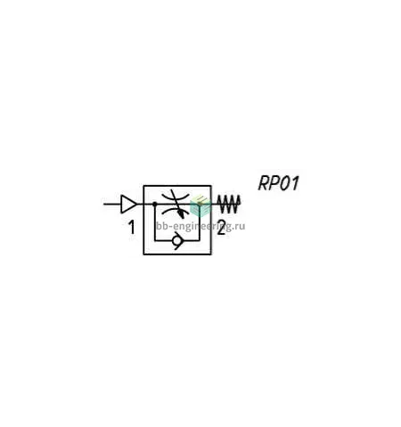 PSVU 604-1/8-8 CAMOZZI - Дроссель с обратным клапаном, G1/8-8 мм, для распределителя, изображение 2