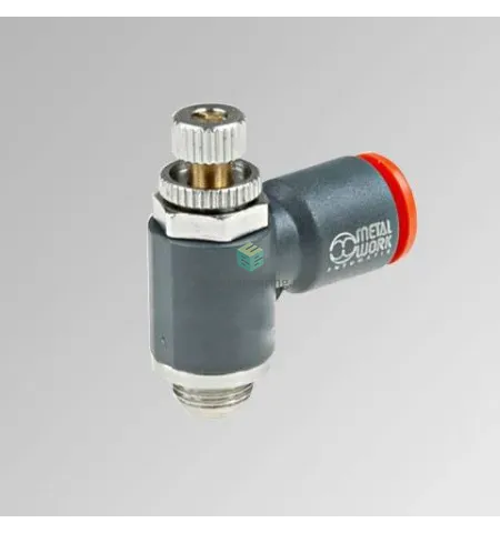 MRF N T C 4 1/8 9021002C METAL WORK - Дроссель с обратным клапаном, G1/8-4 мм, для привода, изображение 1