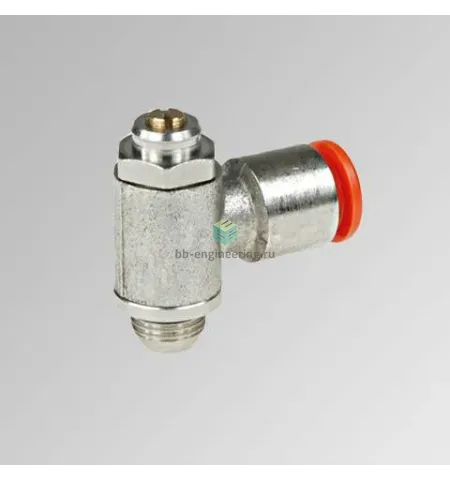 MRF O M V 5 1/8 9001112V METAL WORK - Дроссель с обратным клапаном, G1/8-5 мм, для распределителя, изображение 1
