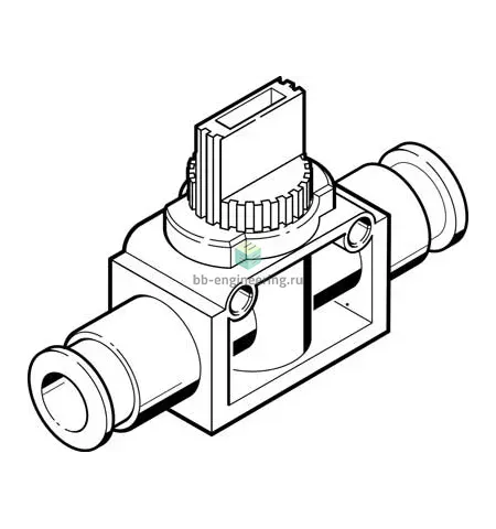 HE-2-QS-6 153467 FESTO - Отсечной клапан ручной, 2/2 бист., 6 мм, изображение 1