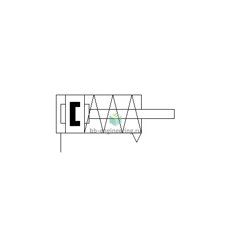AEVC-25-25-A-P-A 188168 FESTO - Пневмоцилиндр, 25X25 мм, одност. действ., нар. резьба, изображение 2