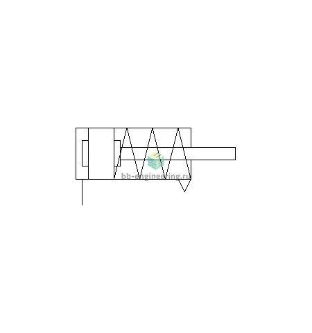 AEVC-20-5-A-P 188137 FESTO - Пневмоцилиндр, 20X5 мм, одност. действ., нар. резьба, изображение 2