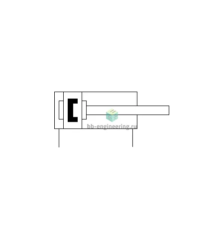 DZF-25-100-A-P-A 161255 FESTO - Плоский пневмоцилиндр, 25X100 мм, нар. резьба, изображение 2