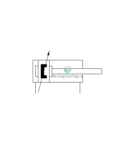 DZH-16-50-PPV-A 151147 FESTO - Плоский пневмоцилиндр, 16X50 мм, нар. резьба, изображение 2