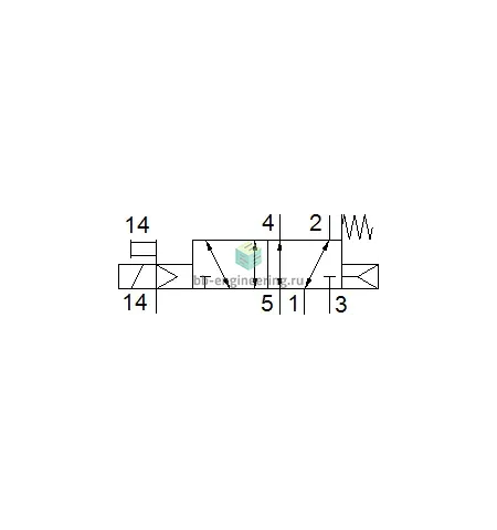 VUVG-L18-M52-RZT-G14-1P3 574437 FESTO - Распределитель электр. упр., 5/2 моност., G1/4, 24 VDC, изображение 2