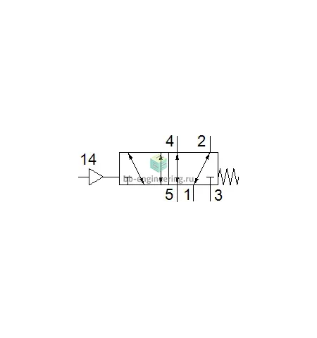 VUWG-L18-M52-M-G14 574270 FESTO - Распределитель пневм. упр., 5/2 моност., G1/4, изображение 2