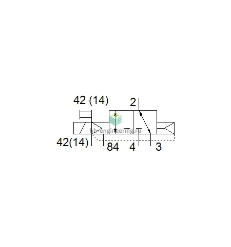 VUVG-B14Z-M32C-AZT-F-1T1L 8028235 FESTO - Распределитель электр. упр., 3/2 НЗ, 24 VDC, изображение 2