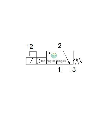 MCH-3-1/2 9981 FESTO - Распределитель электр. упр., 3/2 НЗ, G1/2, без катуш., изображение 2