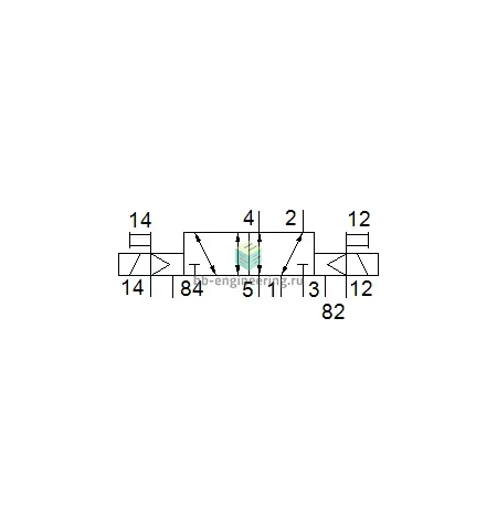 JMVH-5-1/4-S-B 19137 FESTO - Распределитель электр. упр., 5/2 бист., G1/4, 24 VDC, изображение 2