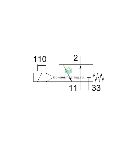 MOCH-3-1/2 7885 FESTO - Распределитель электр. упр., 3/2 НО, G1/2, без катуш., изображение 2