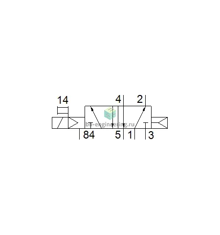 MFH-5-1/8-L-B 30991 FESTO - Распределитель электр. упр., 5/2 моност., G1/8, без катуш., изображение 2